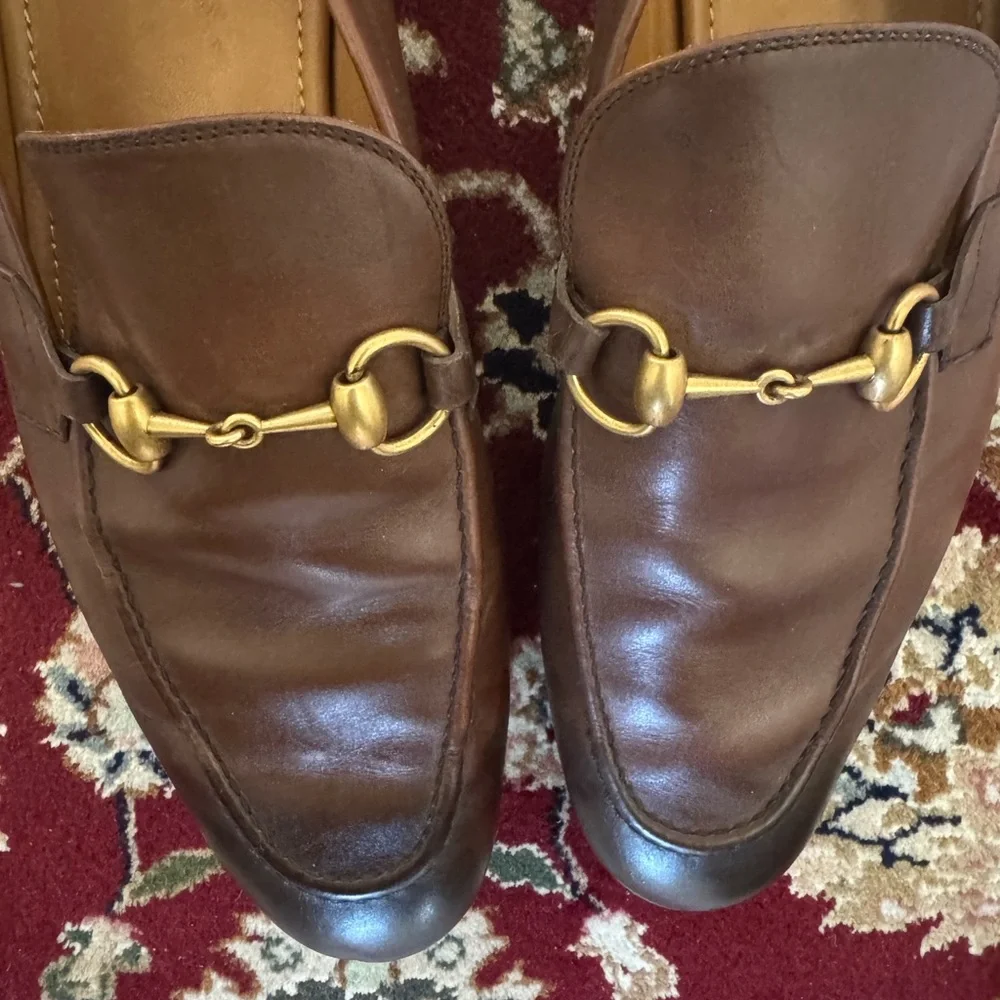 Gucci Jordaan Leather Loafers